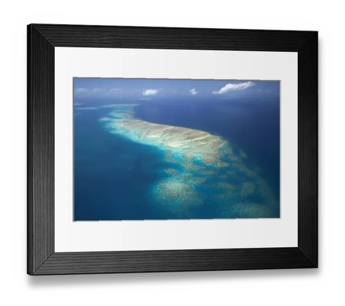Framed Print : Rudder Reef, Great Barrier Reef Marine Park, North Queensland, Australia - aerial Framed Print : Rudder Reef, Great Barrier Reef Marine Park, North Queensland, Australia - aerial