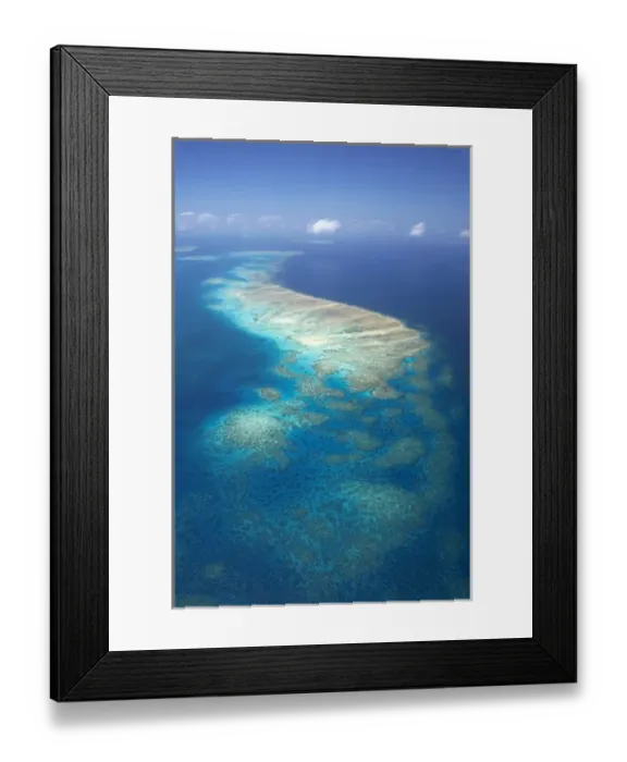 Framed Print : Rudder Reef, Great Barrier Reef Marine Park, North Queensland, Australia - aerial Framed Print : Rudder Reef, Great Barrier Reef Marine Park, North Queensland, Australia - aerial