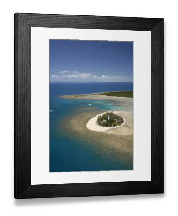 Framed Print : Tourist Boats, Low Isles, Great Barrier Reef Marine Park, near Port Douglas, North Queensland