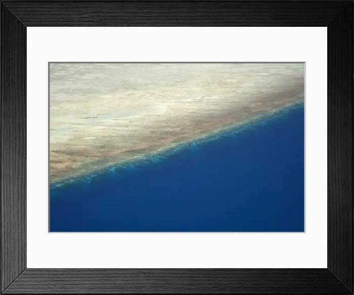 Framed Print : Batt Reef, Great Barrier Reef Marine Park, North Queensland, Australia - aerial