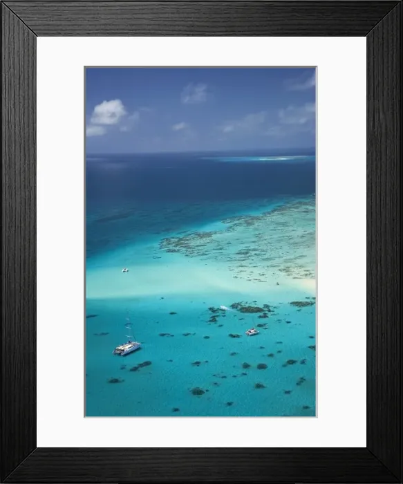 Framed Print : Upolu Cay and Dive Boats, Upolu Cay National Park, Great Barrier Reef Marine Park Framed Print : Upolu Cay and Dive Boats, Upolu Cay National Park, Great Barrier Reef Marine Park