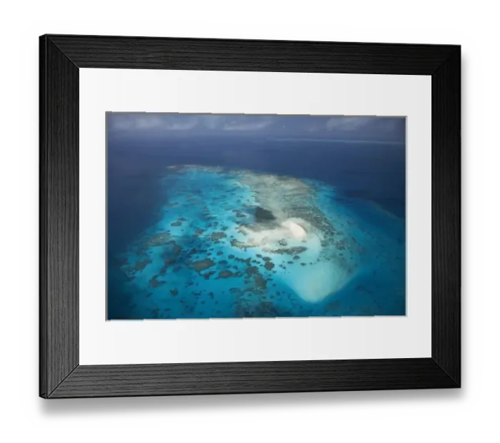 Framed Print : Vlasoff Cay, Great Barrier Reef Marine Park, North Queensland, Australia - aerial Framed Print : Vlasoff Cay, Great Barrier Reef Marine Park, North Queensland, Australia - aerial