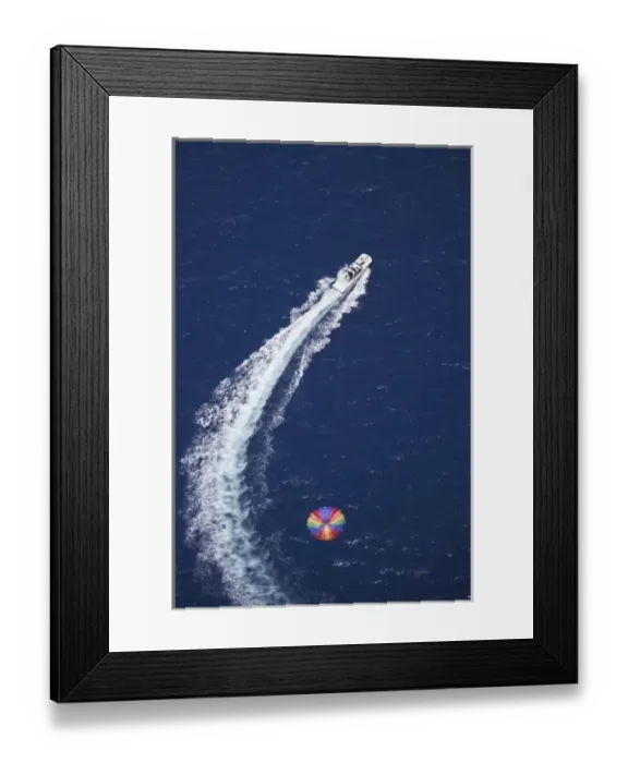 Framed Print : Paraglider, Green Island, Great Barrier Reef Marine Park, North Queensland, Australia Framed Print : Paraglider, Green Island, Great Barrier Reef Marine Park, North Queensland, Australia