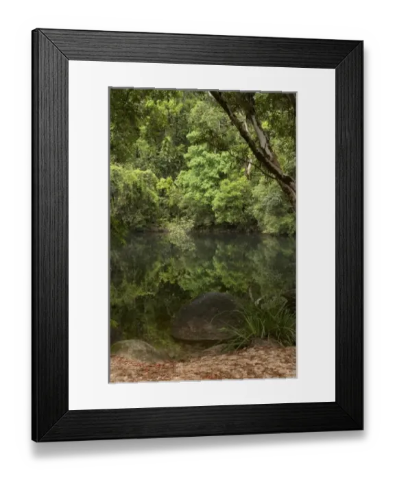 Framed Print : Australia. Golden Hole, Russell River, Bartle Frere, North Queensland, Australia
