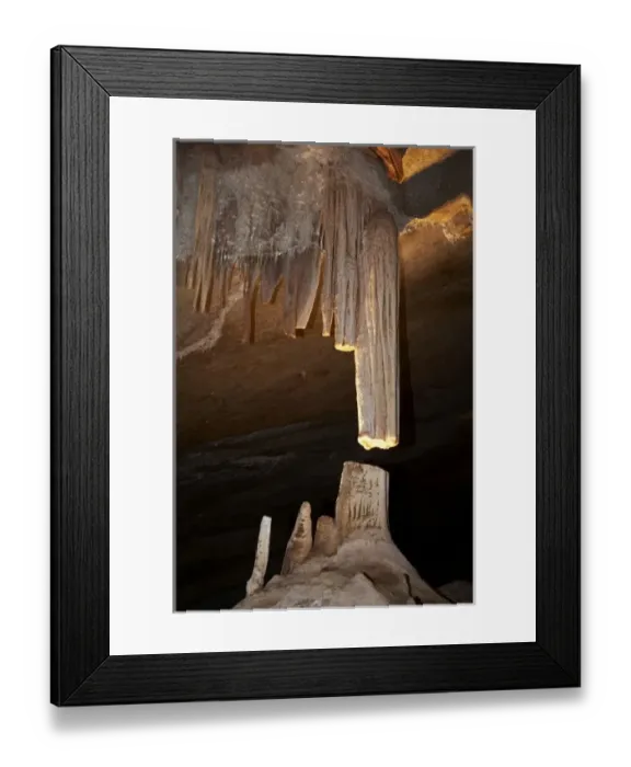 Framed Print : Australia, New South Wales, Blue Mountains, Stalagmites and Stalactites, Lucas Cave