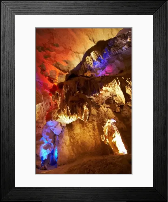 Framed Print : Australia, New South Wales, Jenolan Caves, Blue Mountains, Coloured Lights, Lucas Cave Framed Print : Australia, New South Wales, Jenolan Caves, Blue Mountains, Coloured Lights, Lucas Cave