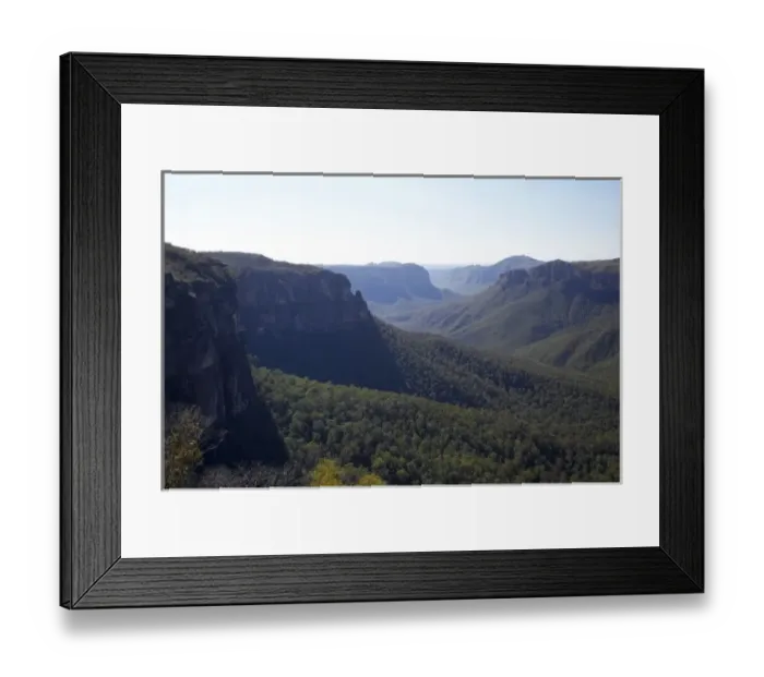 Framed Print : Australia, New South Wales, Blue Mountains, View over Grose Valley from Govetts Leap Framed Print : Australia, New South Wales, Blue Mountains, View over Grose Valley from Govetts Leap
