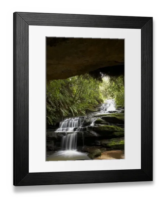 Framed Print : Australia, New South Wales, Blue Mountains, Leura Cascades