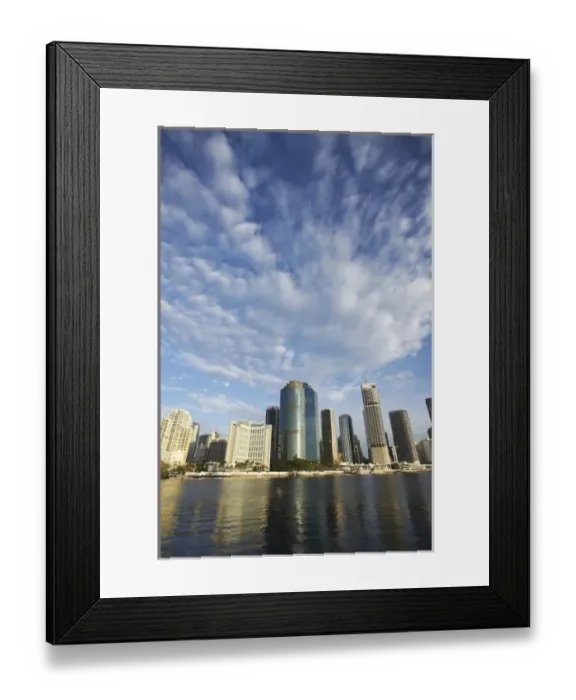 Framed Print : Australia, Queensland, Brisbane, Skyscrapers and Brisbane River Framed Print : Australia, Queensland, Brisbane, Skyscrapers and Brisbane River