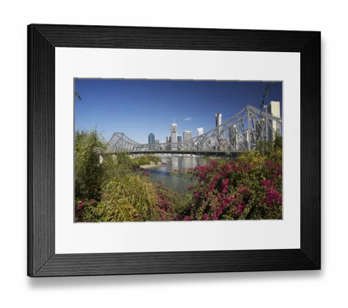 Framed Print : Australia, Queensland, Brisbane, Story Bridge and Brisbane River Framed Print : Australia, Queensland, Brisbane, Story Bridge and Brisbane River