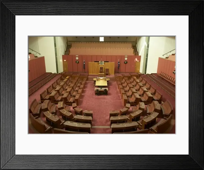 Framed Print : Australia, ACT, Canberra, Senate Chamber, Parliament House, Capital Hill