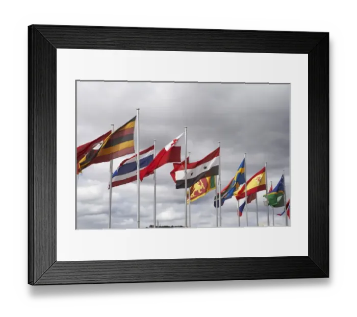 Framed Print : Australia, ACT, Canberra, International Flags (L to R, Uganda, Thailand, Tonga, Syria Framed Print : Australia, ACT, Canberra, International Flags (L to R, Uganda, Thailand, Tonga, Syria