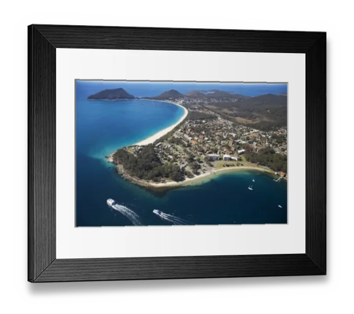 Framed Print : Australia, New South Wales, Nelson Head, Nelson Bay (closest), Shoal Bay (distance) Framed Print : Australia, New South Wales, Nelson Head, Nelson Bay (closest), Shoal Bay (distance)