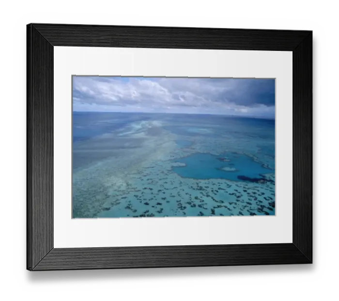Framed Print : Australia, Queensland. Great Barrier Reef views from the air Framed Print : Australia, Queensland. Great Barrier Reef views from the air