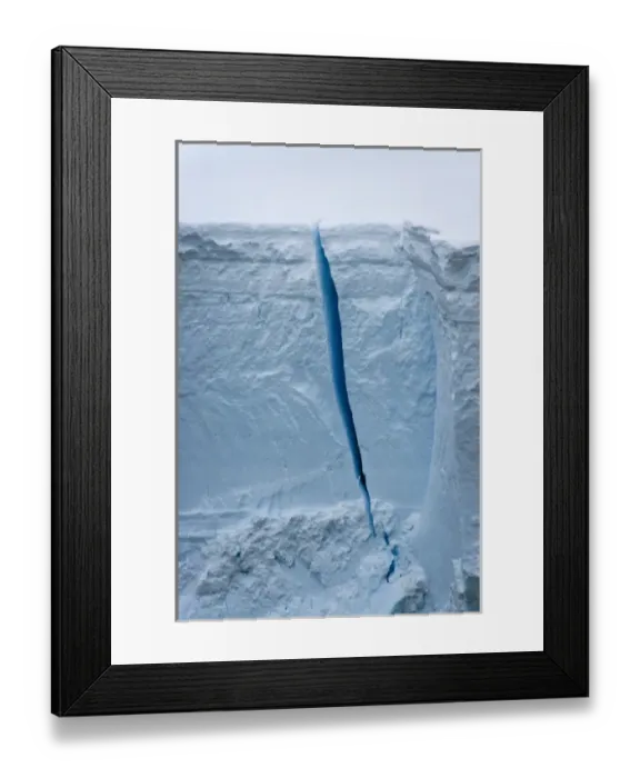 Framed Print : Crack on iceberg wall, Paradaise Bay, Antarctica Framed Print : Crack on iceberg wall, Paradaise Bay, Antarctica