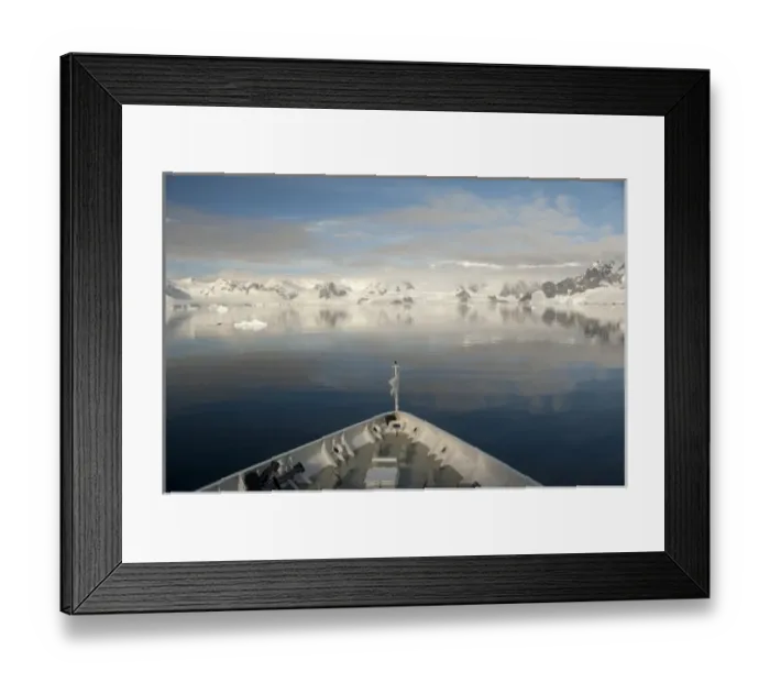 Framed Print : Antarctica, Antarctic Penninsula. Silverseas expedition ship, Prince Albert II Framed Print : Antarctica, Antarctic Penninsula. Silverseas expedition ship, Prince Albert II