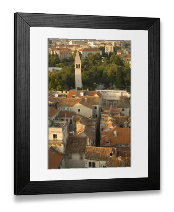 Framed Print : Croatia, Dalmatia, Split. View of Split from top of Campanile (bell tower) of Cathedral of St Framed Print : Croatia, Dalmatia, Split. View of Split from top of Campanile (bell tower) of Cathedral of St