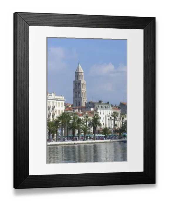 Framed Print : Croatia, Split, coastal view of popular embankment Framed Print : Croatia, Split, coastal view of popular embankment