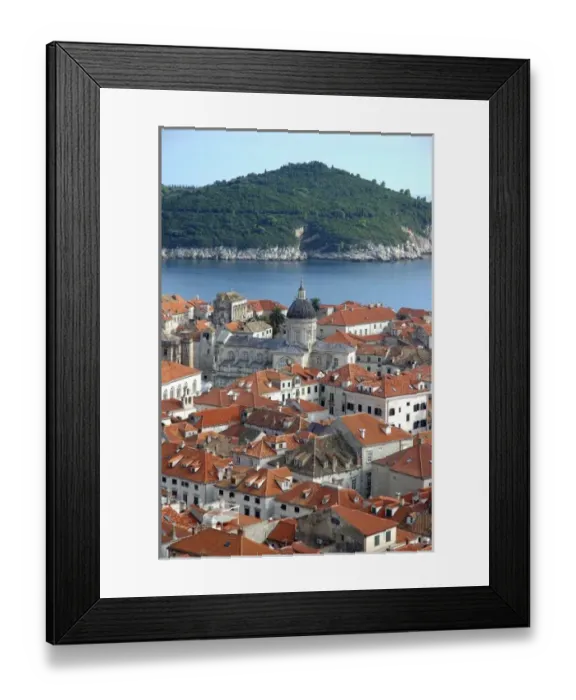 Framed Print : Croatia, Dubrovnik, view of Old Town from city wall Framed Print : Croatia, Dubrovnik, view of Old Town from city wall