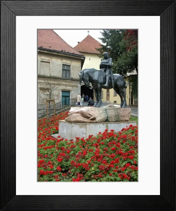 Framed Print : Croatia, Zagreb, Stone Gate, statue of St. George