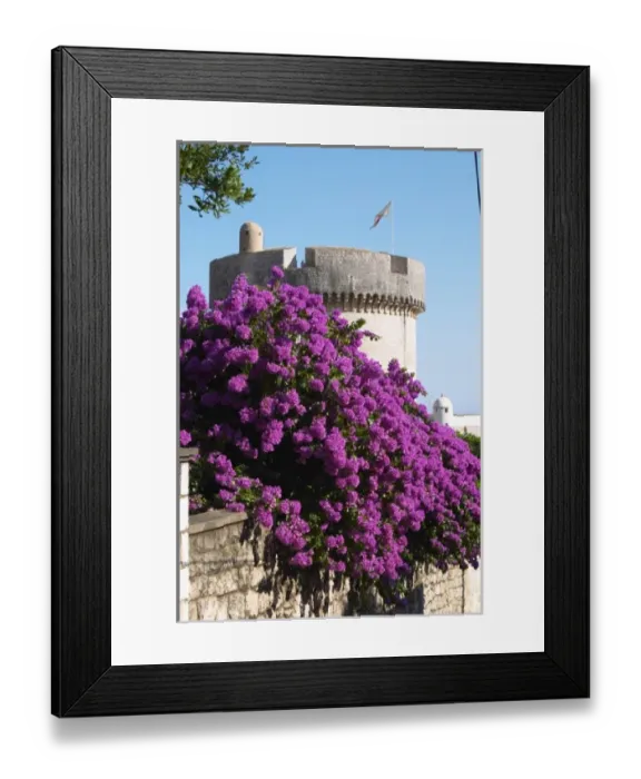 Framed Print : The city wall with tower and tower Dubrovnik, old city. Dalmatian Coast, Croatia, Europe Framed Print : The city wall with tower and tower Dubrovnik, old city. Dalmatian Coast, Croatia, Europe
