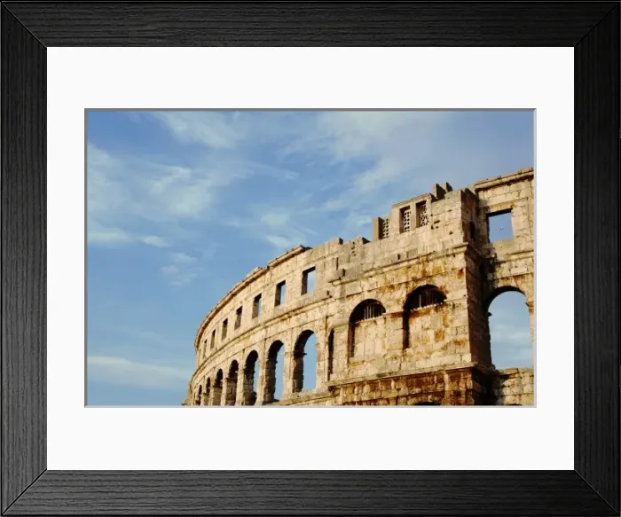 Framed Print : Croatia. Roman Amphitheater. Built in the first century AD. Declared a World Heritage