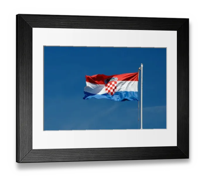 Framed Print : Croatian flag