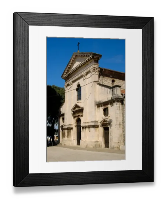Framed Print : Pula. Cathedral of the Assumption of the Virgin Mary. Outside view. Republic of Croatia