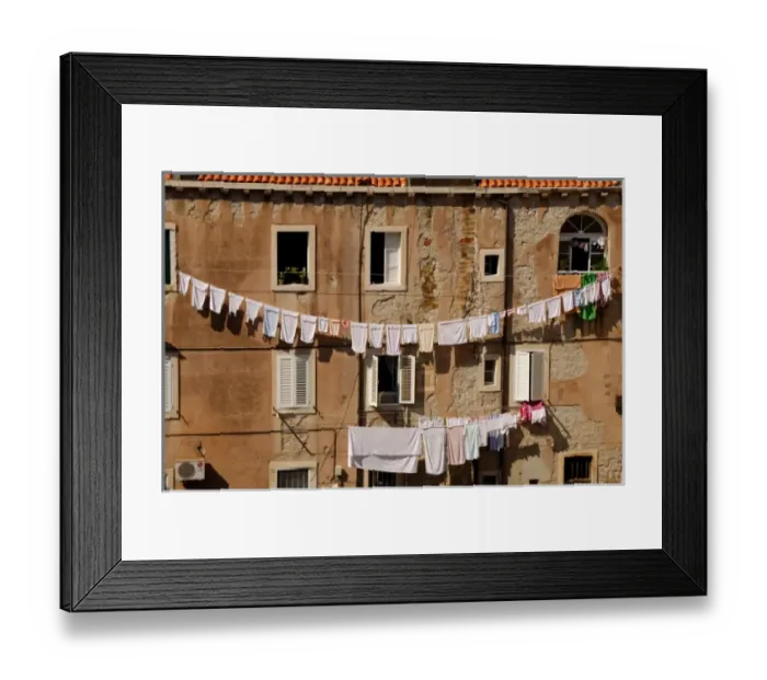 Framed Print : Clothesline. Dubrovnik. Croatia Framed Print : Clothesline. Dubrovnik. Croatia