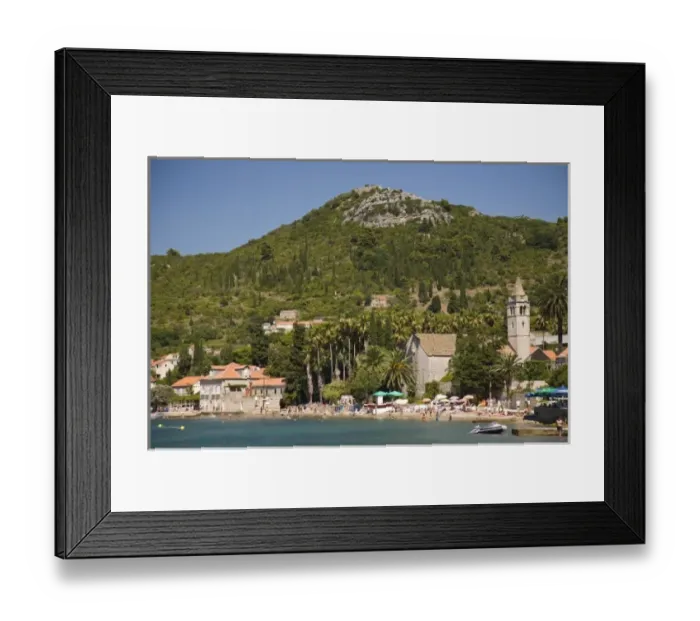 Framed Print : Lopud Island, Boat tour of Elaphite Islands from Dubrovnik, Southeastern Tip of Croatia