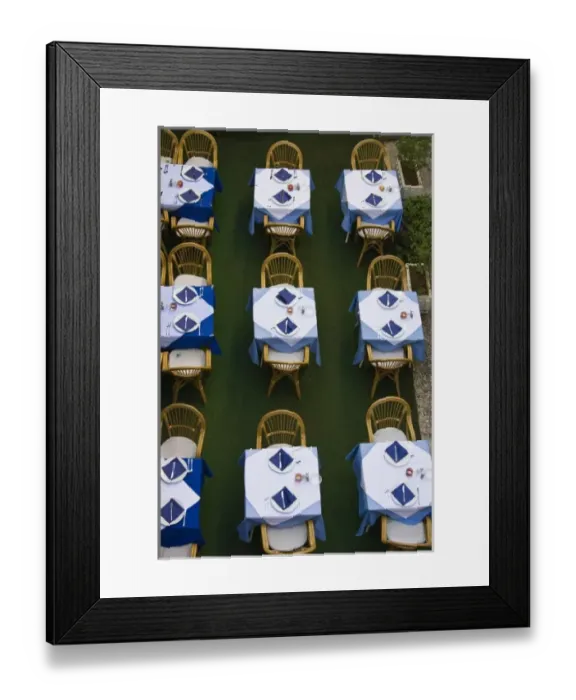 Framed Print : Tables of unknown restaurant in walled City of Dubrovnik, Southeastern Tip of Croatia Framed Print : Tables of unknown restaurant in walled City of Dubrovnik, Southeastern Tip of Croatia