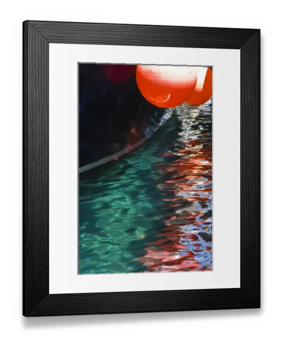 Framed Print : Boat bouys reflect in the water of the Adriatic Sea, Kolocep Island, one of the Elaphite Islands Framed Print : Boat bouys reflect in the water of the Adriatic Sea, Kolocep Island, one of the Elaphite Islands