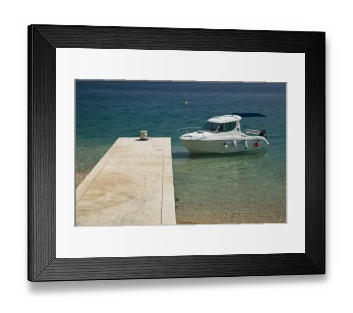 Framed Print : Croatia, Central Dalmatia, BRAC ISLAND, BOL. Boat Pier / Hvarski Channel Framed Print : Croatia, Central Dalmatia, BRAC ISLAND, BOL. Boat Pier / Hvarski Channel