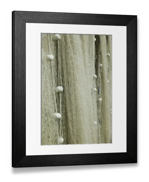 Framed Print : Croatia, Central Dalmatia, BRAC ISLAND, MILNA. Fishing Nets