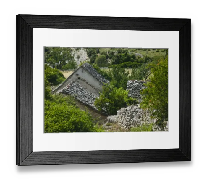 Framed Print : Croatia, Central Dalmatia, BRAC ISLAND, SKRIP. Oldest settlement on BRAC, Stone House Framed Print : Croatia, Central Dalmatia, BRAC ISLAND, SKRIP. Oldest settlement on BRAC, Stone House