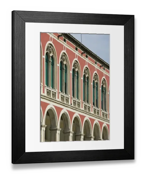 Framed Print : Croatia, Central Dalmatia, SPLIT. Old town SPLIT- Building Detail on Republican Square