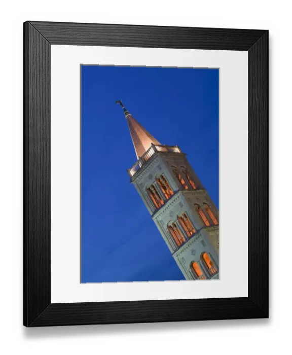 Framed Print : Croatia, Zadar Region, ZADAR. Tower of the Cathedral of St. Anastasia / Evening Framed Print : Croatia, Zadar Region, ZADAR. Tower of the Cathedral of St. Anastasia / Evening