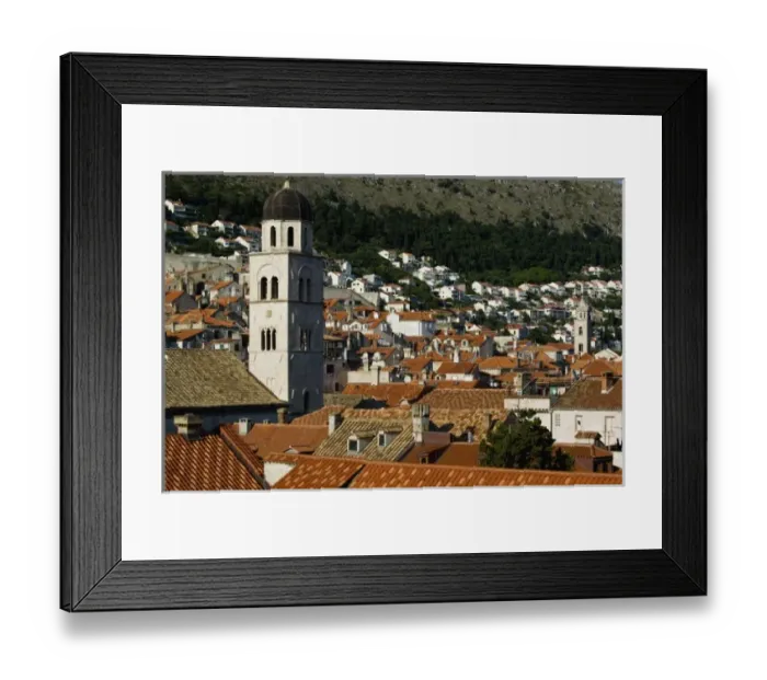 Framed Print : Croatia-Southern Dalmatia-Dubrovnik. Old Town Dubrovnik- Franciscan Monastery