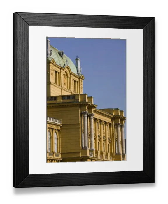 Framed Print : Croatia-Zagreb. Croatian National Theater (b. 1895)