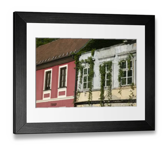 Framed Print : Croatia-Zagreb. Old Town Zagreb-Building Detail