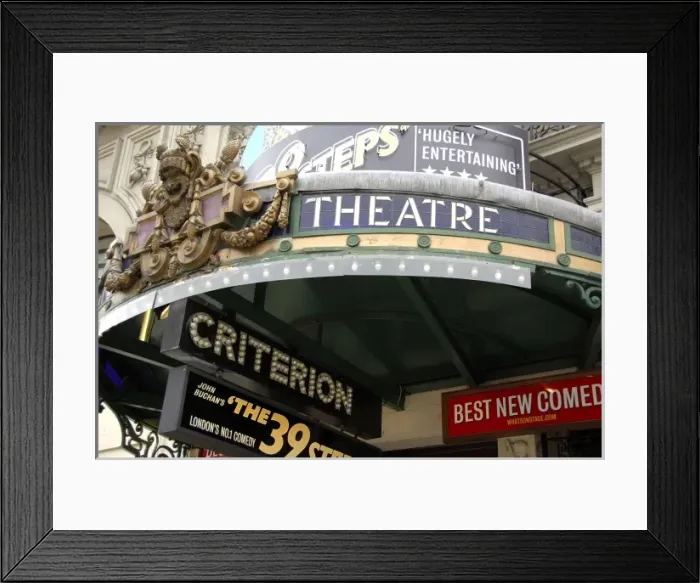 Framed Print : Europe, England, London. Londons popular theatre district, Criterion Theatre