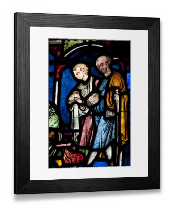 Framed Print : England, Kent, Canterbury. Canterbury Cathedral. Medieval stained glass windows Framed Print : England, Kent, Canterbury. Canterbury Cathedral. Medieval stained glass windows