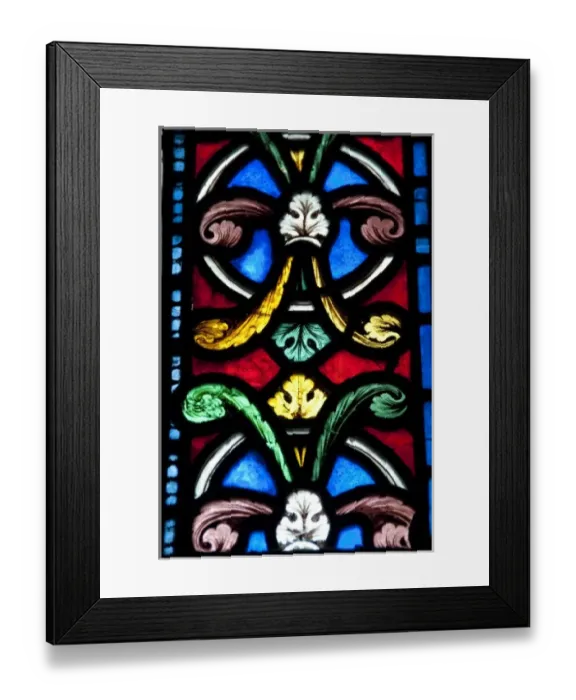 Framed Print : England, Kent, Canterbury. Canterbury Cathedral. Medieval stained glass windows Framed Print : England, Kent, Canterbury. Canterbury Cathedral. Medieval stained glass windows