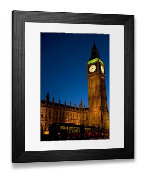Framed Print : Big Ben at night in the city of London, England