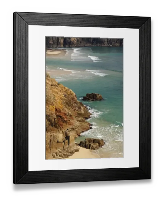 Framed Print : Europe, England, Cornwall, view of ocean from the coastal path Framed Print : Europe, England, Cornwall, view of ocean from the coastal path