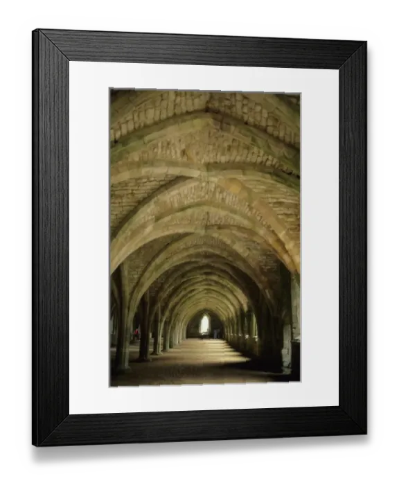 Framed Print : United Kingdom, England, Yorkshire, World Heritage Site, Fountains Abbey Framed Print : United Kingdom, England, Yorkshire, World Heritage Site, Fountains Abbey