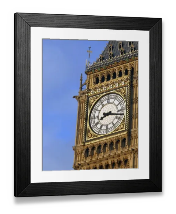 Framed Print : United Kingdom, Great Britain; England; London. Famous Big Ben clocktower, a London landmark Framed Print : United Kingdom, Great Britain; England; London. Famous Big Ben clocktower, a London landmark