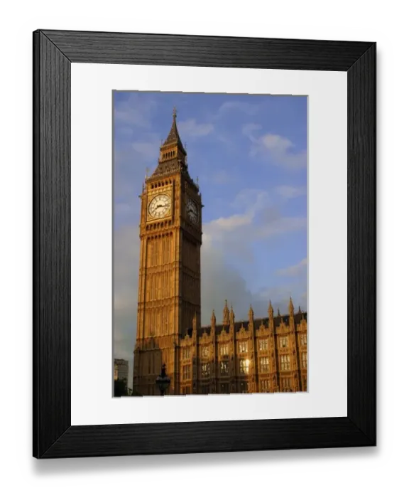Framed Print : United Kingdom, Great Britain; England; London. Famous Big Ben clocktower, a London landmark Framed Print : United Kingdom, Great Britain; England; London. Famous Big Ben clocktower, a London landmark