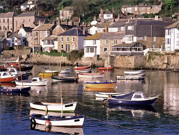Europe, England, Mousehole. The harbor is a busy place in Mousehole, Cornwall, England