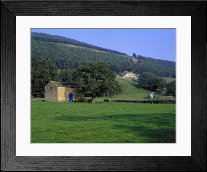 Framed Print : Europe, England, Pateley Bridge. Pateley Bridge is centered in the green hills of